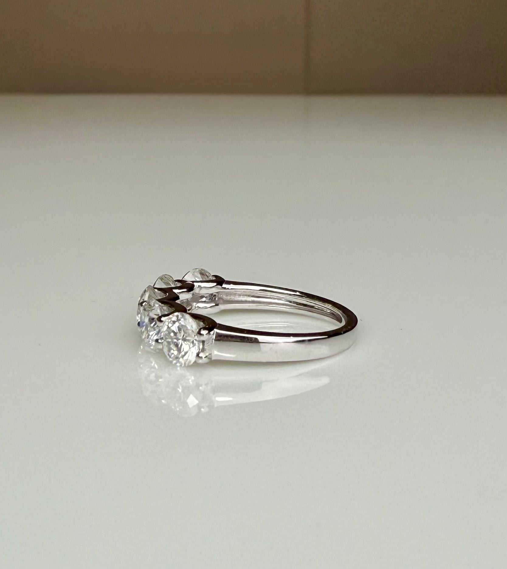 Five Stone Lab Grown Diamond Anniversary Ring | 2.5CTW Round 14K Gold Band