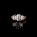 Baguette Lab Grown Diamond Ring | 14K Gold Five Stone Engagement Ring