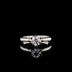 1.00CT Lab Grown Diamond Engagement Ring | Heart Prong Solitaire, IGI Certified