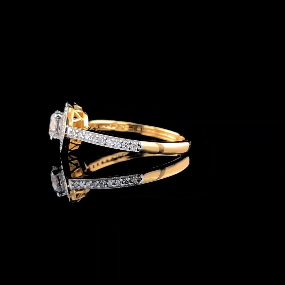 14K Gold Lab Grown Diamond Halo Engagement Ring | SGL Certified