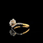 1 Carat Lab Grown Diamond Engagement Ring: 14K Solid Gold Bypass Shank Weeding Ring