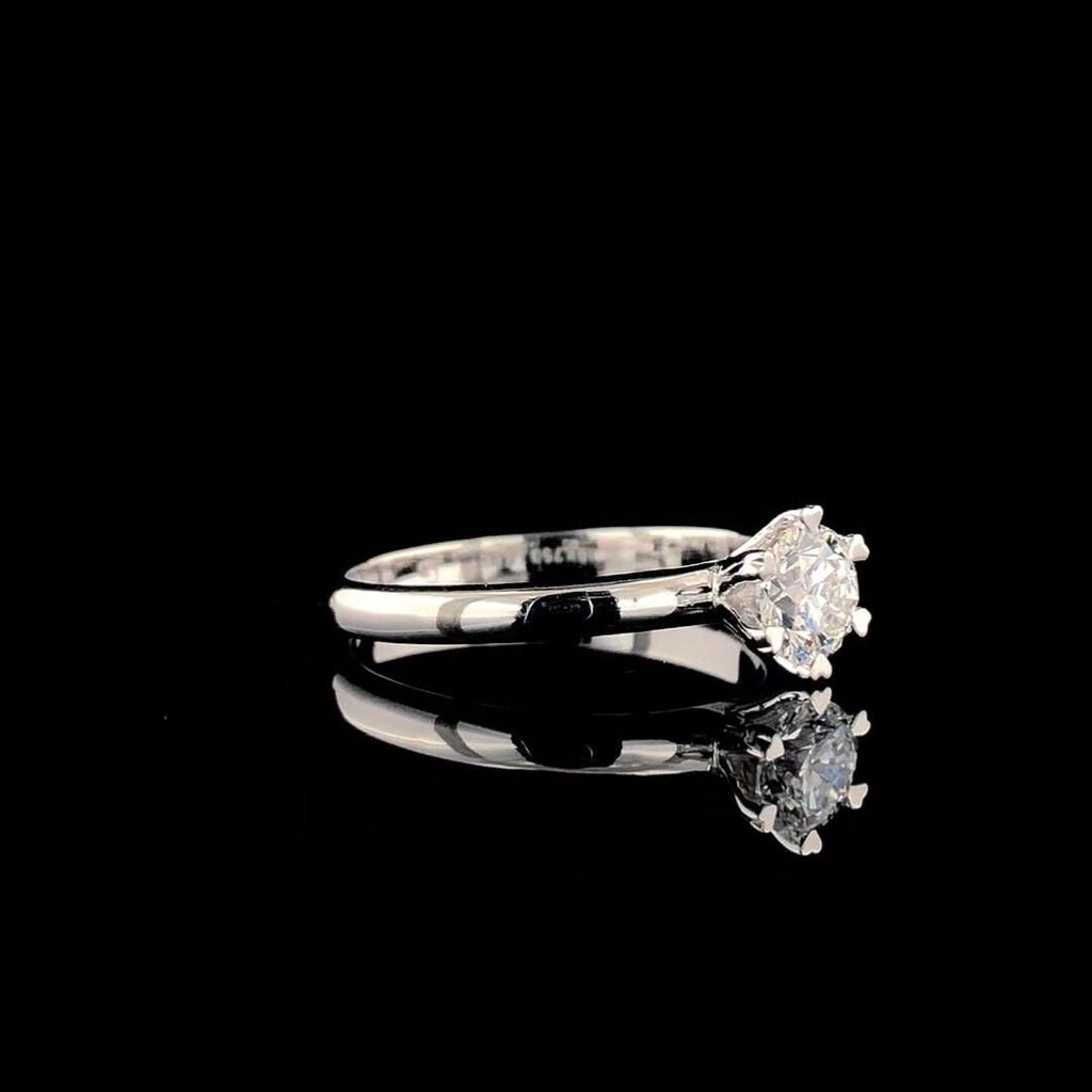 1.00CT Lab Grown Diamond Engagement Ring | Heart Prong Solitaire, IGI Certified