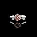 Intense Pink Lab Grown Diamond Engagement Ring | Unique Prongs, IGI Certified