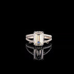Emerald Cut 2.30ct Lab Grown Diamond Ring | 14K Gold Wedding Jewelry, IGI Certified