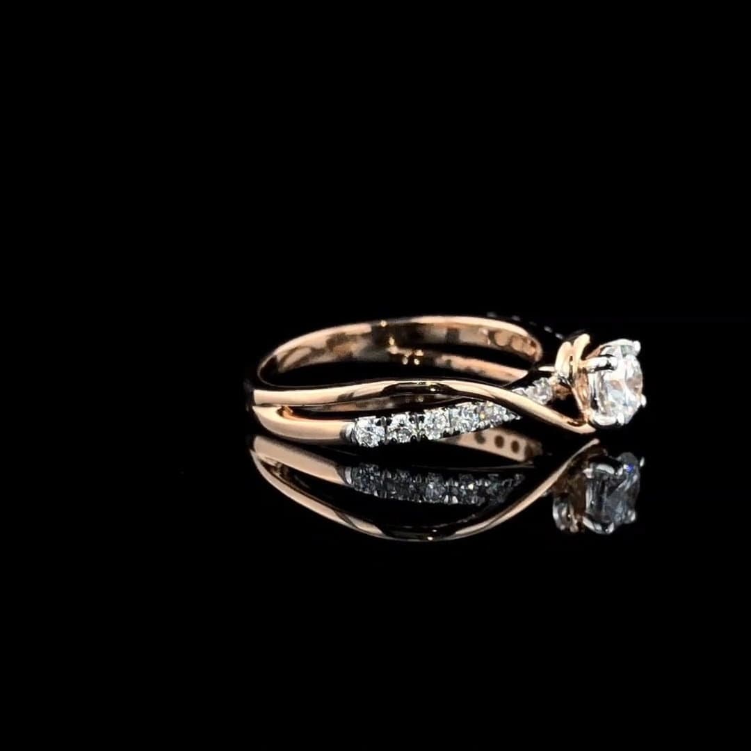 Lab Grown Diamond Engagement Ring | 14K Gold, VVS VS, EF