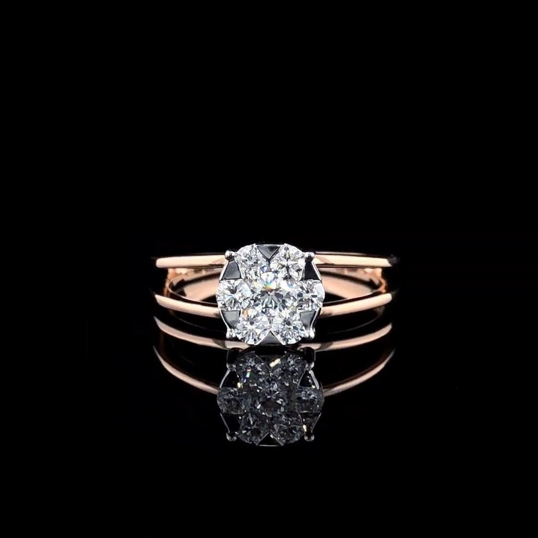 Lab Grown Diamond 14K Gold Ring | EF VVS VS Anniversary Gift