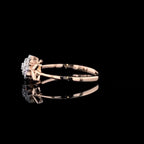14K Solid Gold Flower Ring | Lab Grown Diamond Anniversary Gift