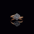 Baguette Lab Grown Diamond Ring | 14K Gold Bypass Shank