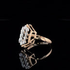 Lab Grown Diamond Statement Ring | 14K Solid Gold Geometric Design