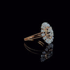 Lab Grown Diamond Flower Ring | 14K Gold Cocktail Ring