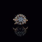 14K Gold Flower Cluster Lab Grown Diamond Ring | SGL Certified