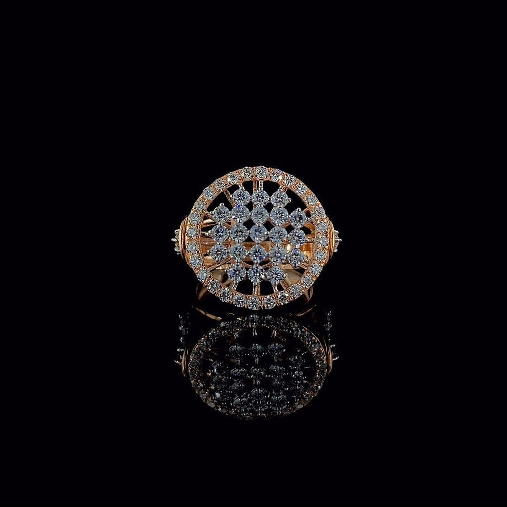 14K Gold Lab Grown Diamond Ring | Round Cut Cocktail Ring