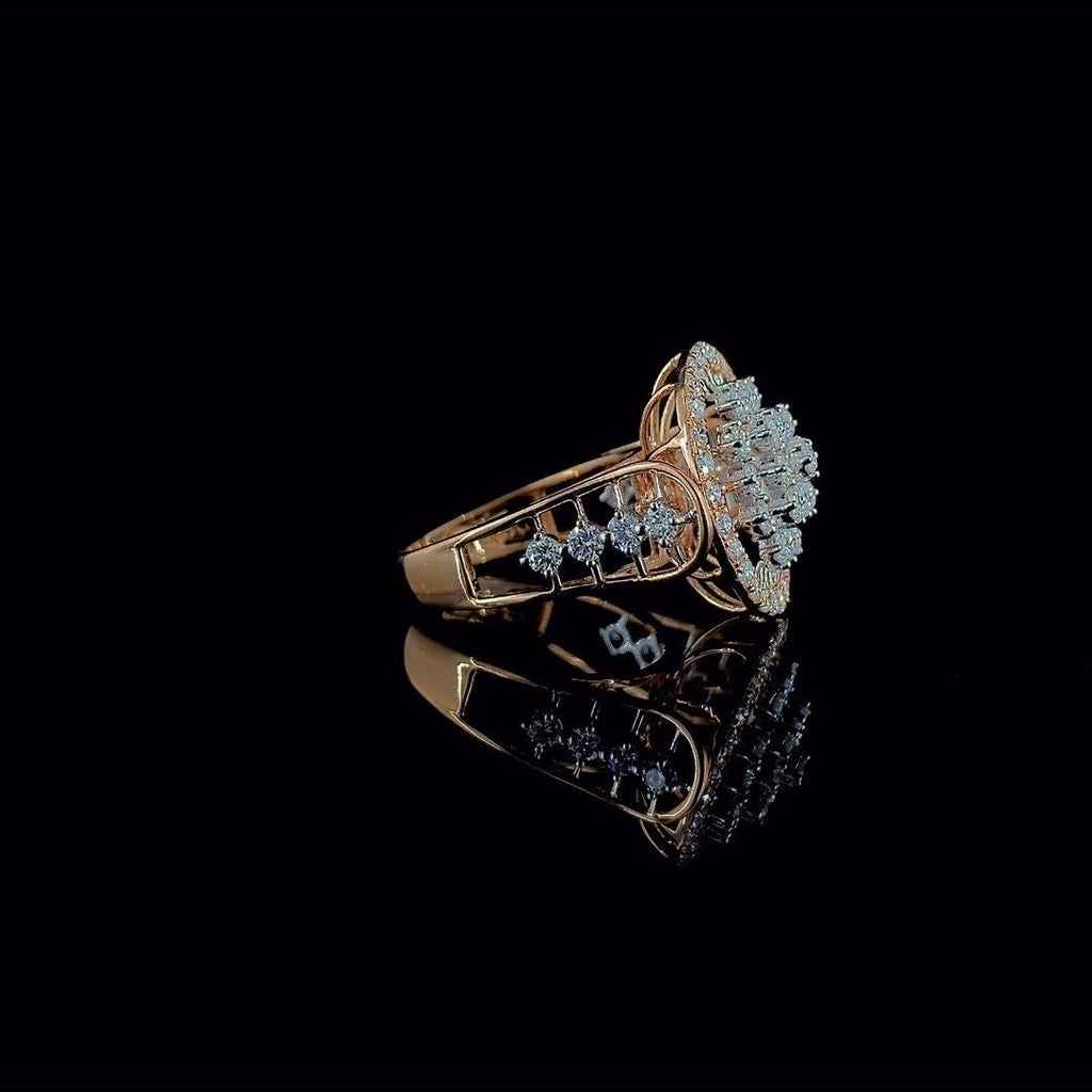 14K Gold Lab Grown Diamond Ring | Round Cut Cocktail Ring