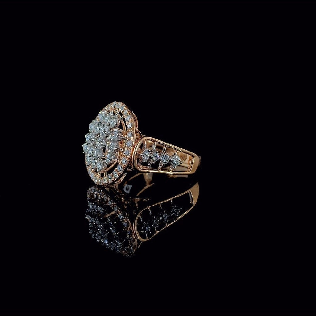 14K Gold Lab Grown Diamond Ring | Round Cut Cocktail Ring