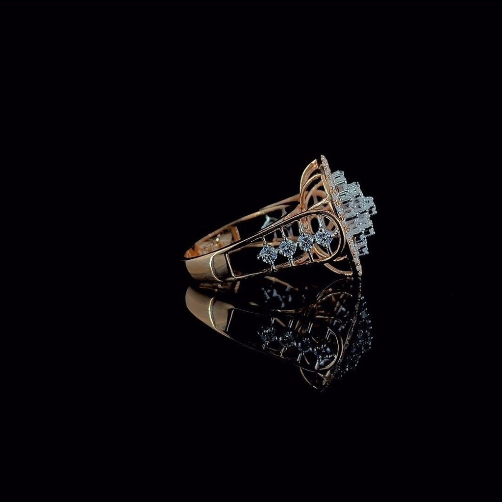 14K Gold Lab Grown Diamond Ring | Round Cut Cocktail Ring