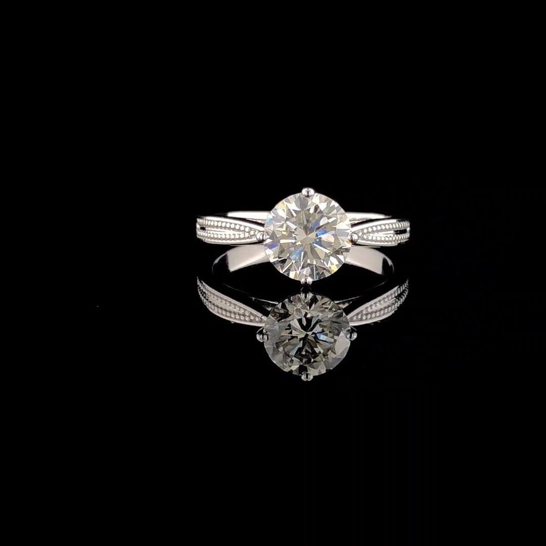 2.00 Carat Lab Grown Diamond Engagement Ring | 14K Gold Solitaire, IGI Certified
