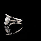 2.00 Carat Lab Grown Diamond Engagement Ring | 14K Gold Bypass Solitaire