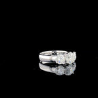 2.50Ct Lab Grown Diamond Three Stone 14K Gold Engagement Ring