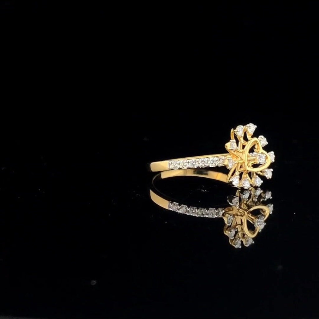 Lab Grown Diamond Heart Ring | 14K Gold CVD Anniversary Jewelry