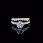 1.70 Carat Lab Grown Diamond Engagement Ring Set | 14KT Gold Wedding Ring