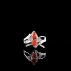 1ct Fancy Red Marquise Lab Diamond Ring | 14K Gold Engagement Ring