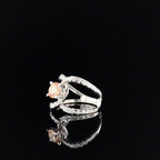 Intense Orange Lab Grown Diamond Engagement Ring | 14k Gold