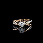 Lab Grown Diamond Engagement Ring | 14K Gold, VVS VS, EF