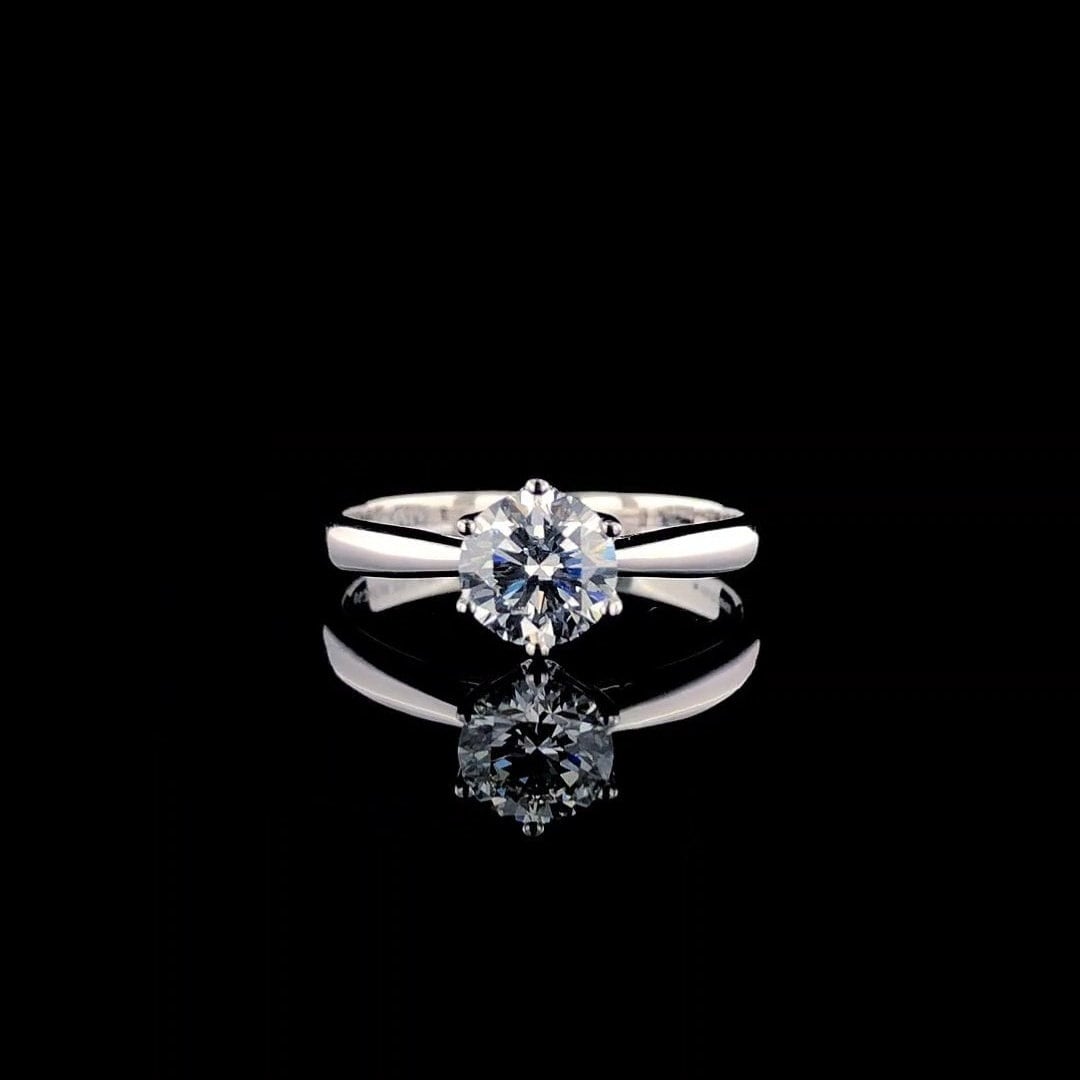 1.25 Ct Round Cut Lab Grown Diamond Engagement Ring | IGI Certified