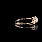 14K Solid Gold Flower Ring | Lab Grown Diamond Anniversary Gift