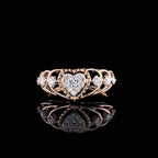 14K Gold Heart Ring | Lab Grown Diamond Statement Ring