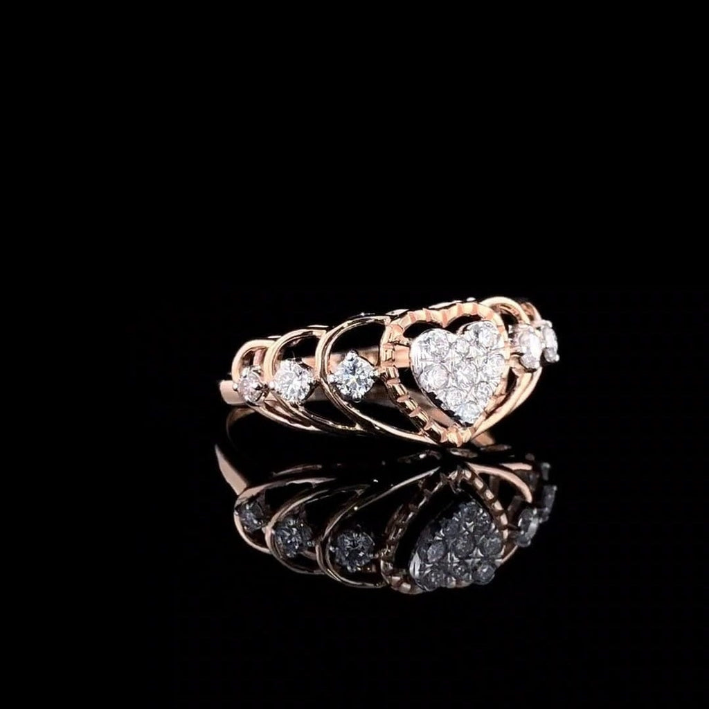 14K Gold Heart Ring | Lab Grown Diamond Statement Ring