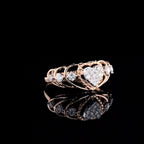 14K Gold Heart Ring | Lab Grown Diamond Statement Ring