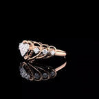 14K Gold Heart Ring | Lab Grown Diamond Statement Ring