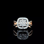 Lab Grown Diamond Halo Ring | 14K Gold Statement Ring
