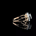 Lab Grown Diamond Halo Ring | 14K Gold Statement Ring