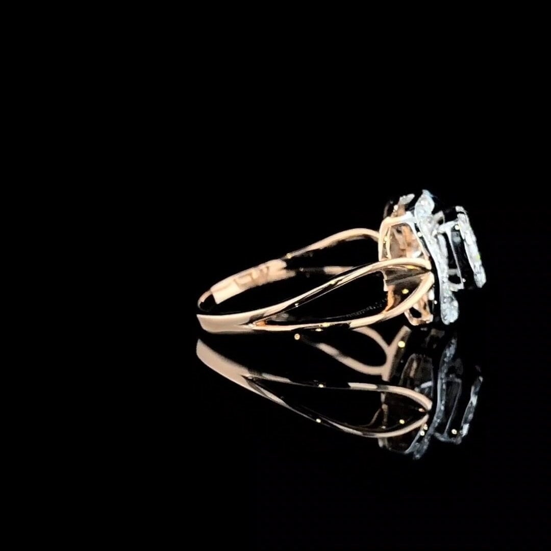 Lab Grown Diamond Halo Ring | 14K Gold Statement Ring