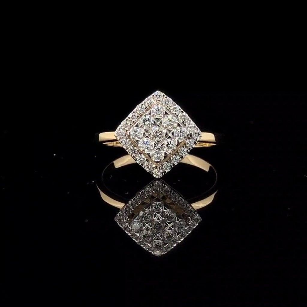 Lab Grown Diamond Ring | 14K Gold Statement Ring