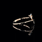 14K Gold Lab Grown Diamond Leaf Ring | CVD Statement Ring