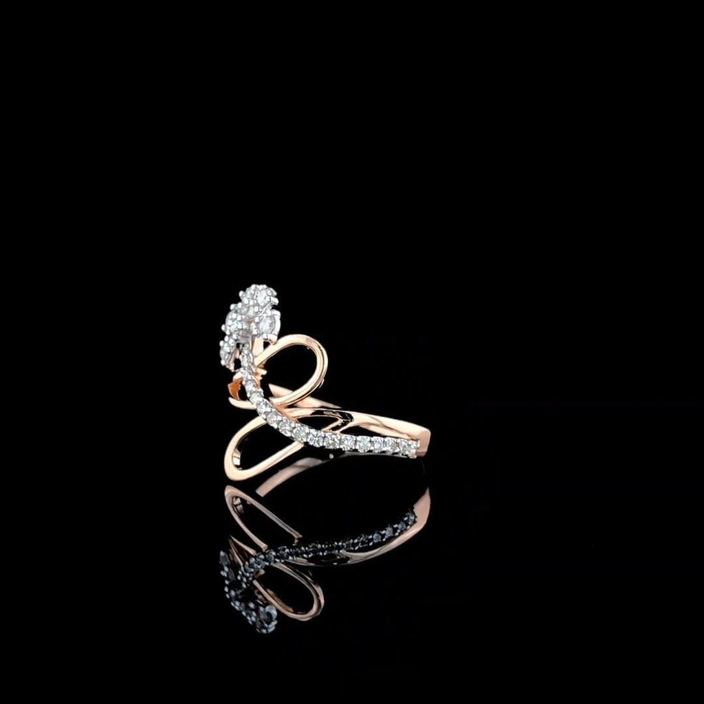 Lab Grown Diamond Flower Ring | 14K Gold Statement Ring