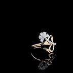 Lab Grown Diamond Flower Ring | 14K Gold Statement Ring
