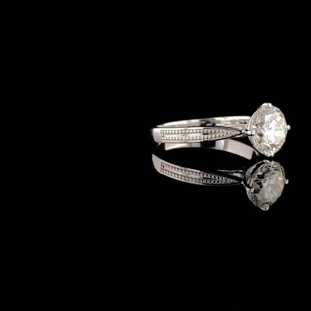2.00 Carat Lab Grown Diamond Engagement Ring | 14K Gold Solitaire, IGI Certified