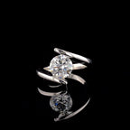 2.00 Carat Lab Grown Diamond Engagement Ring | 14K Gold Bypass Solitaire