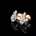 14K Gold Lab Grown Diamond Studs | Floral Cluster Earrings