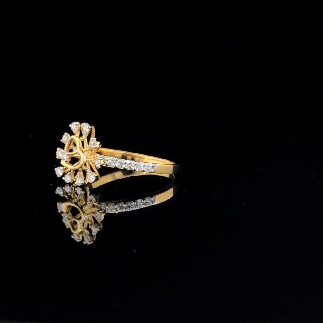 Lab Grown Diamond Heart Ring | 14K Gold CVD Anniversary Jewelry