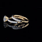 1.70 Carat Lab Grown Diamond Engagement Ring Set | 14KT Gold Wedding Ring