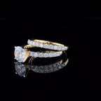 1.70 Carat Lab Grown Diamond Engagement Ring Set | 14KT Gold Wedding Ring