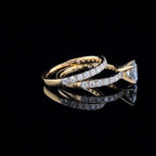 1.70 Carat Lab Grown Diamond Engagement Ring Set | 14KT Gold Wedding Ring