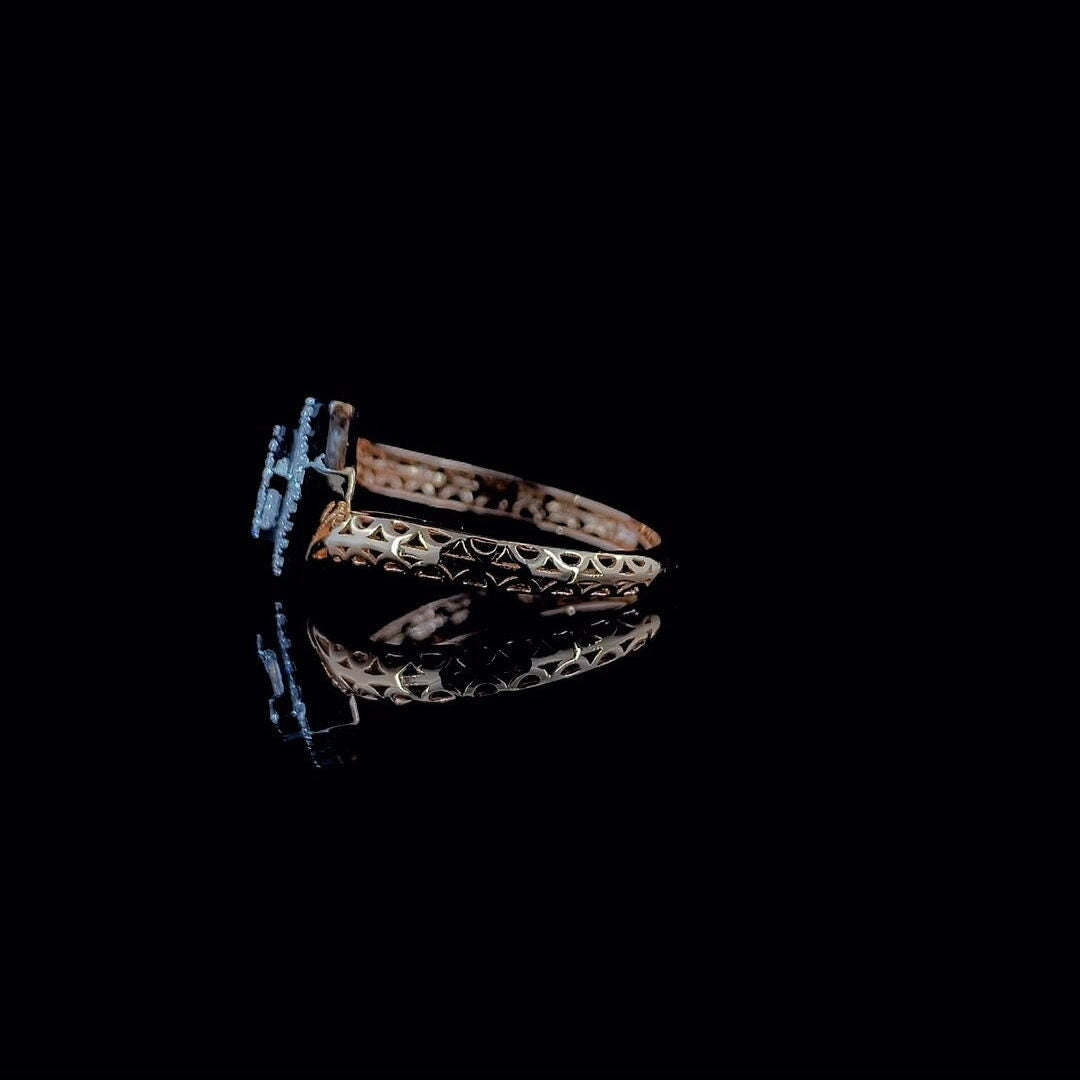 Baguette Lab Grown Diamond Ring | 14K Gold Bypass Shank