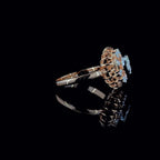 14K Gold Flower Cluster Lab Grown Diamond Ring | SGL Certified