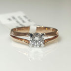 Lab Grown Diamond Engagement Ring | 14K Gold Split Shank, SGL Certified